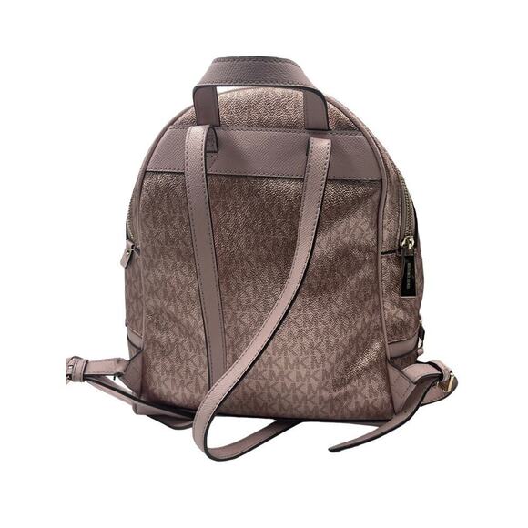 Michael‎ Kors Rose Gold Pink
Trim Metallic Signature
Monogram Rhea Zip backpack - Picture 4 of 16